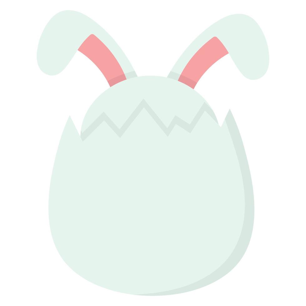 scarabocchio piatto clipart Pasqua uovo con coniglio vettore