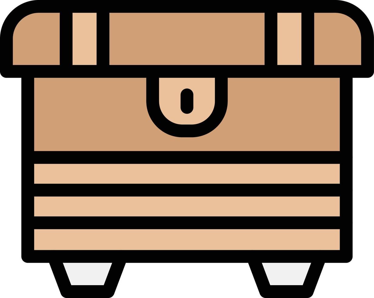 illustrazione del disegno dell'icona di vettore della scatola del tesoro
