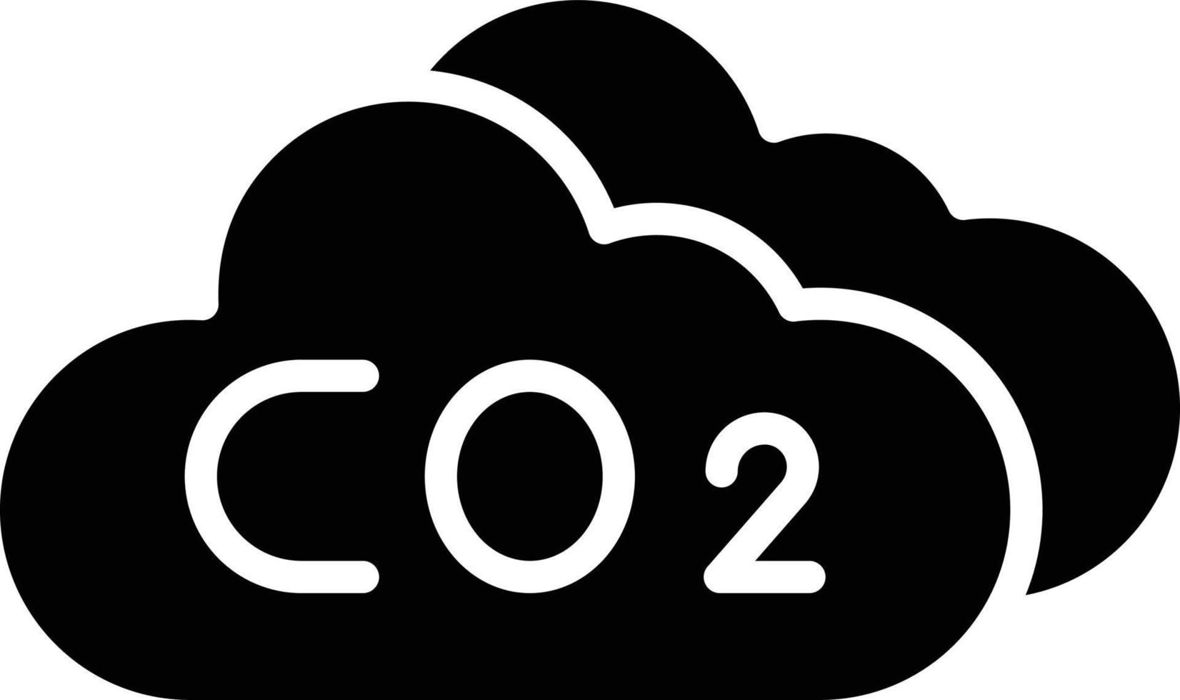 illustrazione del disegno dell'icona di vettore della nuvola di co2