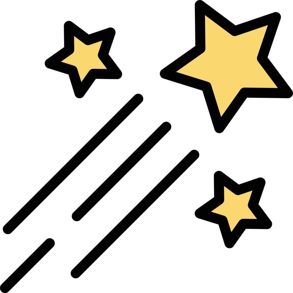 illustrazione del disegno dell'icona di vettore di stelle cadenti