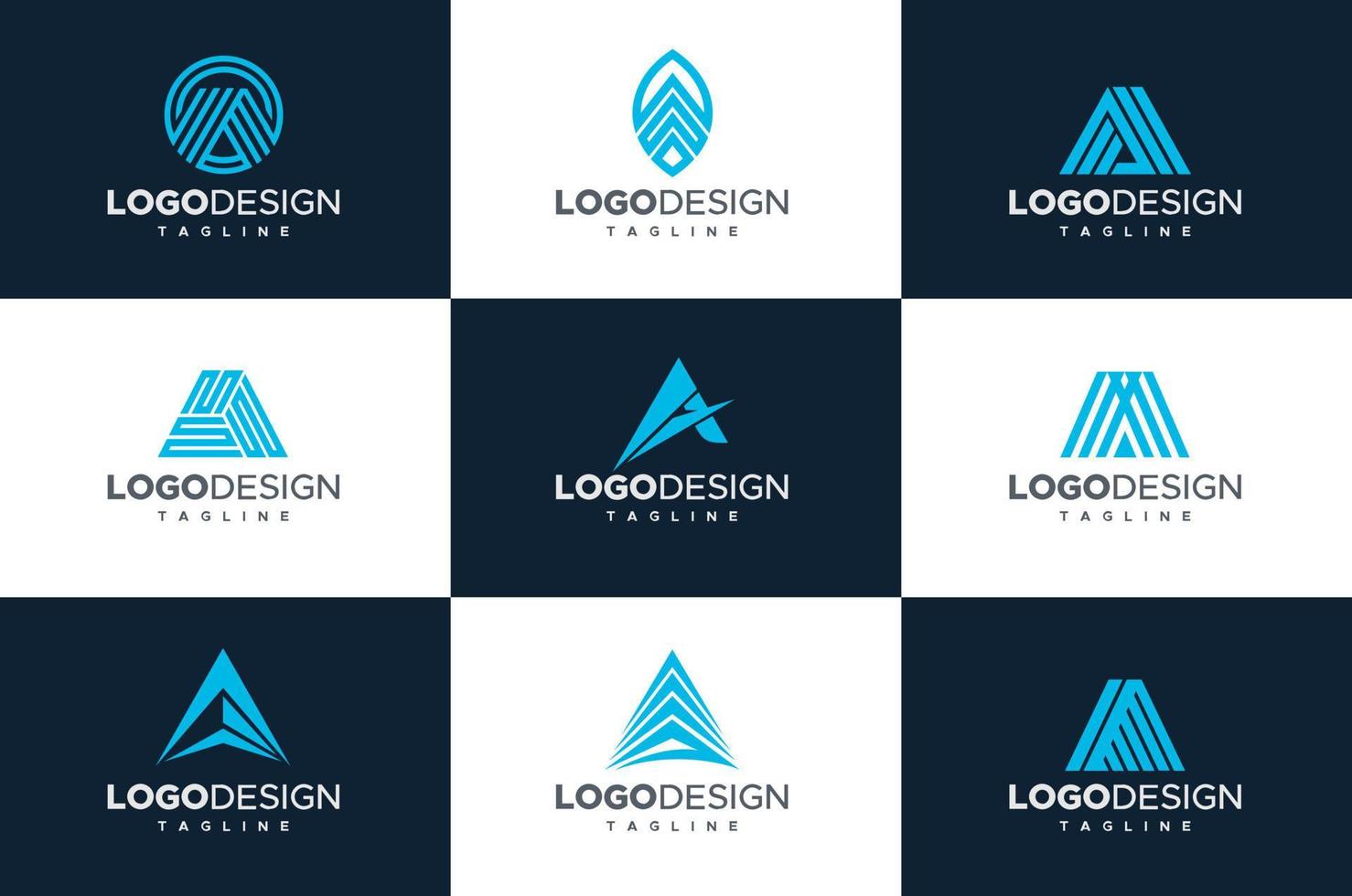 lettermark un' logo design. moderno un' logo design. un' logo design. tecnologia logo vettore