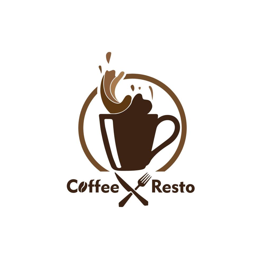 logo caffè bevanda vettore modello illustrazione