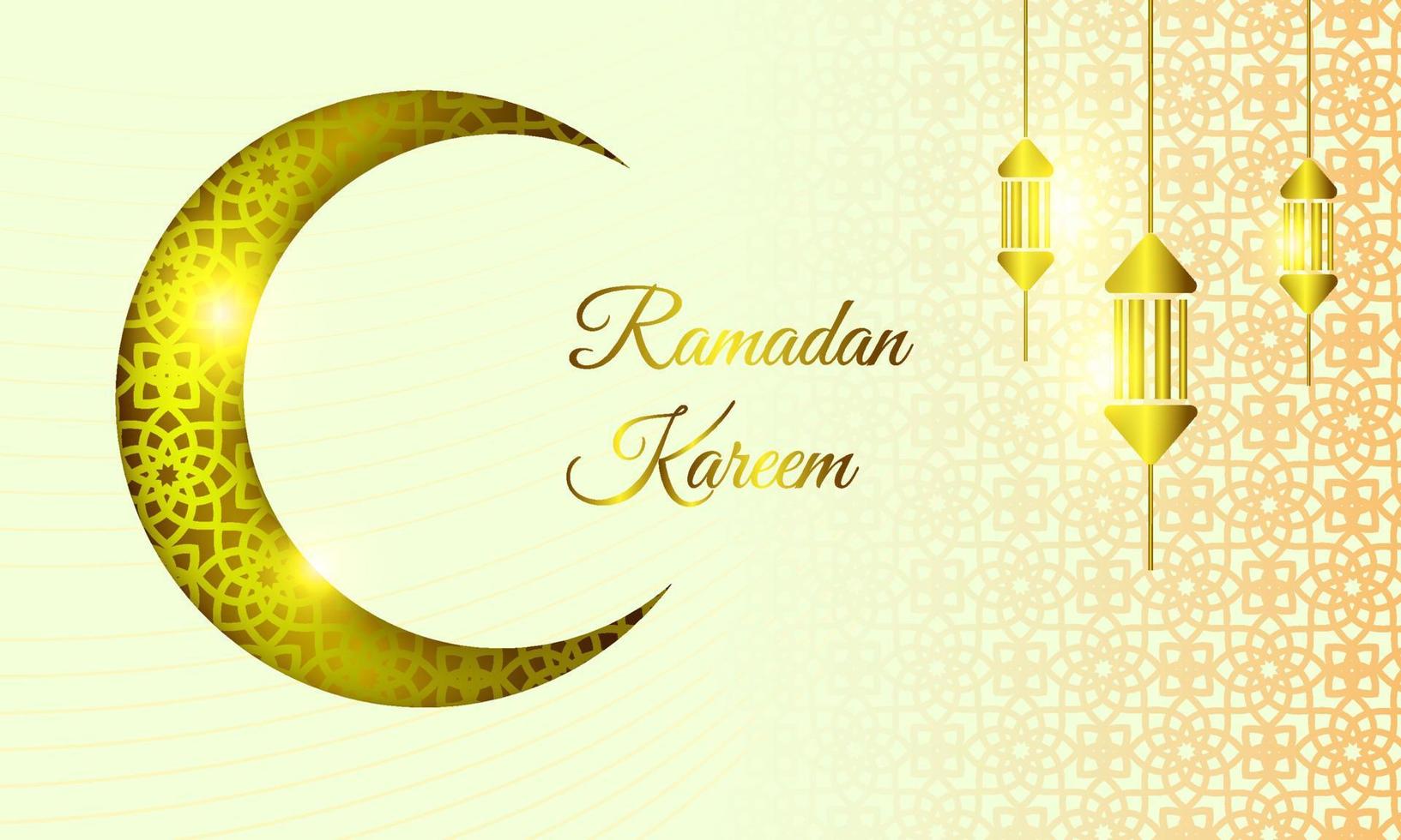 lusso oro Ramadan kareem vettore sfondo