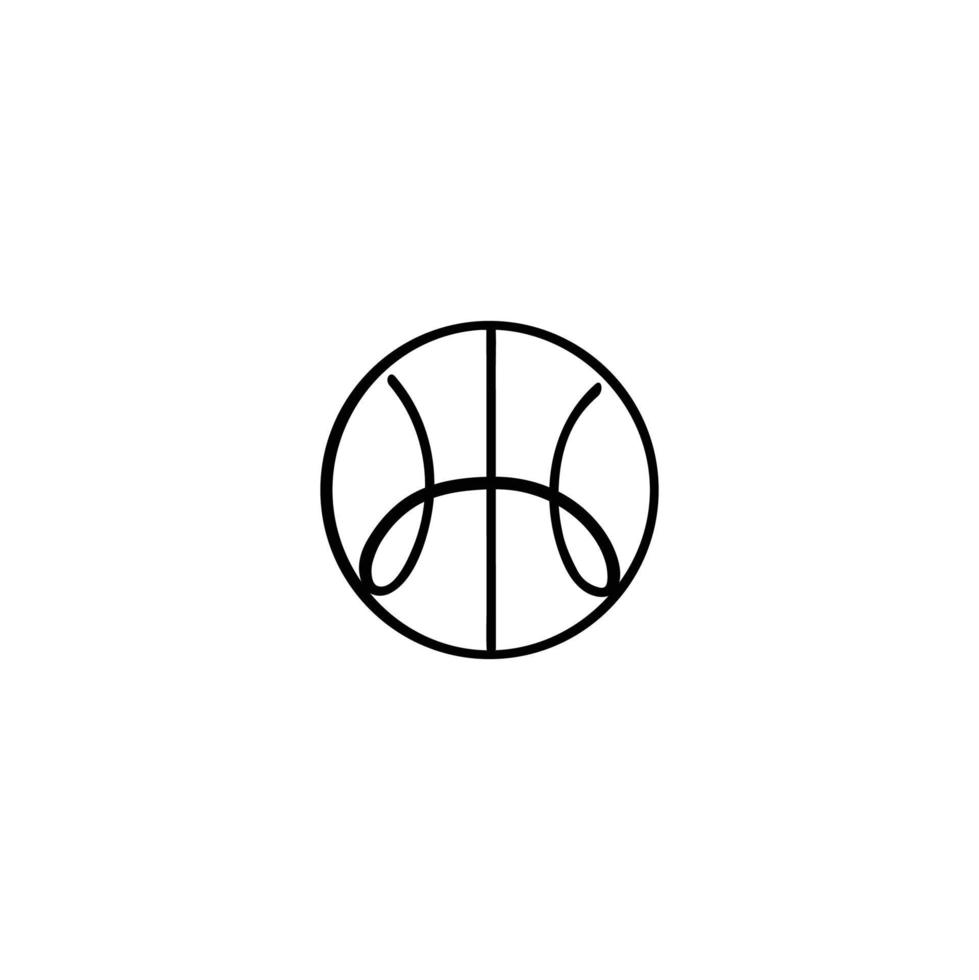 pallacanestro linea stile icona design vettore