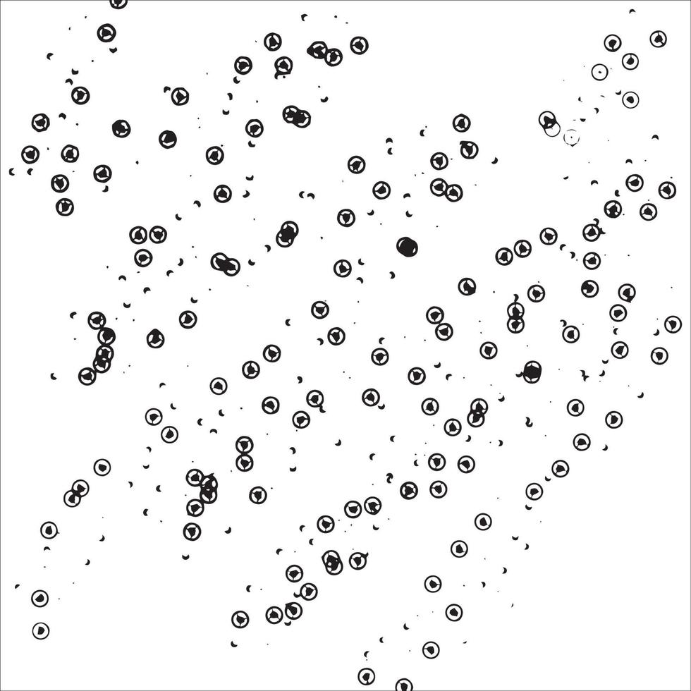modello vettoriale di pennellate di vernice nera. linee curve e ondulate disegnate a mano con cerchi grunge. pennello scarabocchi trama decorativa. scarabocchi disordinati, illustrazione di linee curve in grassetto.
