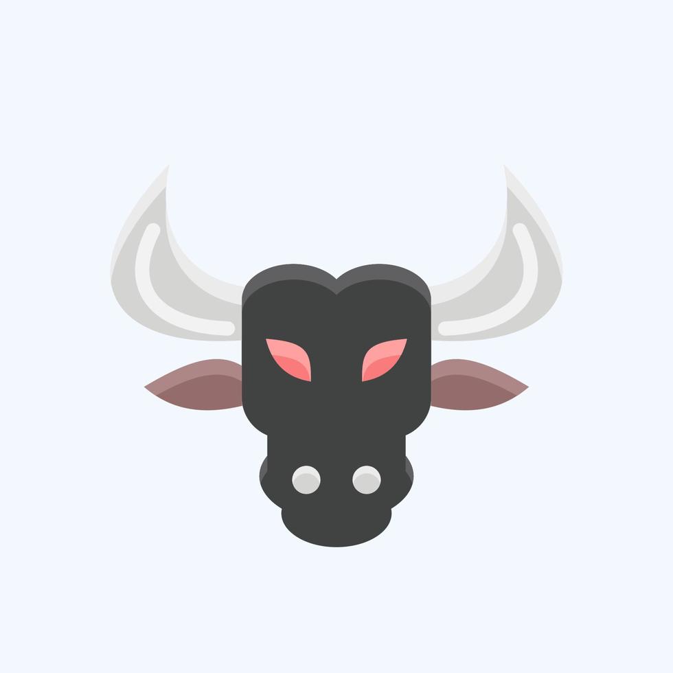 icona toro. relazionato per animale testa simbolo. semplice design modificabile. semplice illustrazione vettore