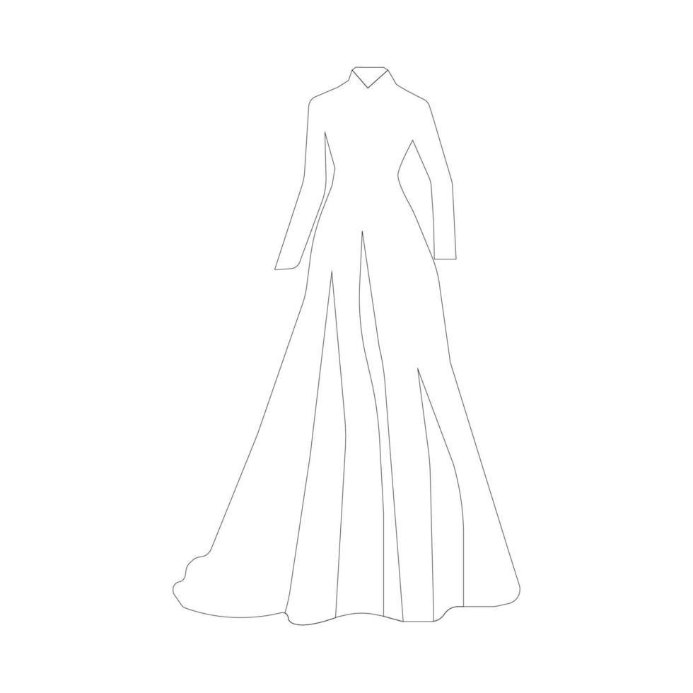 icona del vestito da sposa vettore