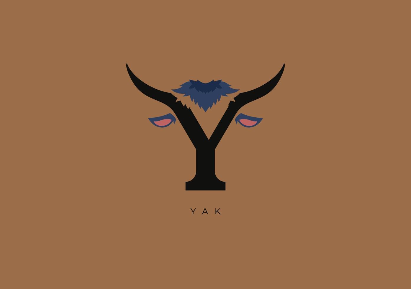 yak y monogramma, vettore logo