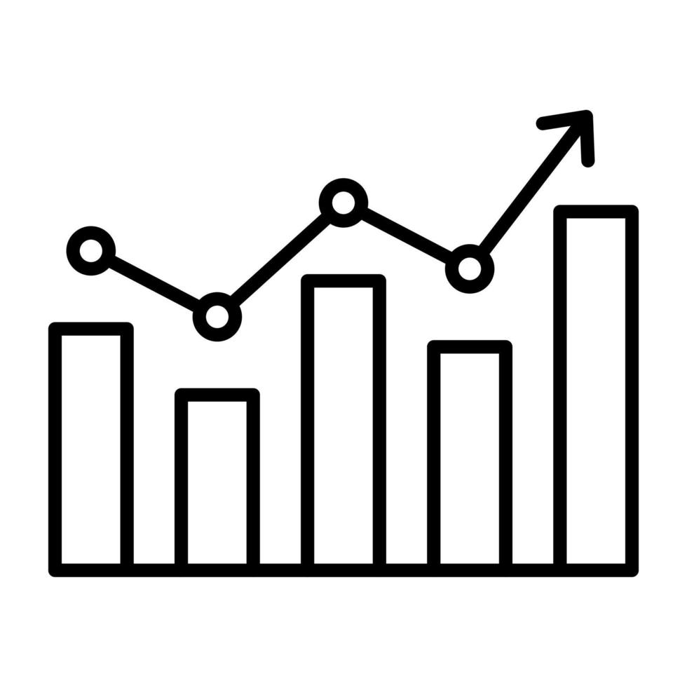 statistiche vettore icona