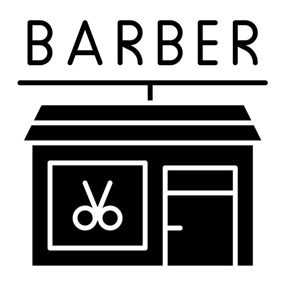 barbiere negozio vettore icona