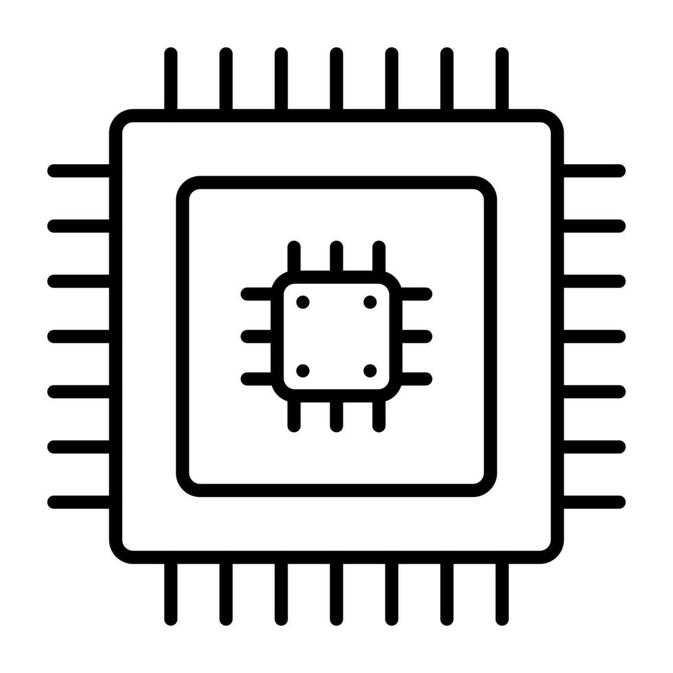 microchip vettore icona
