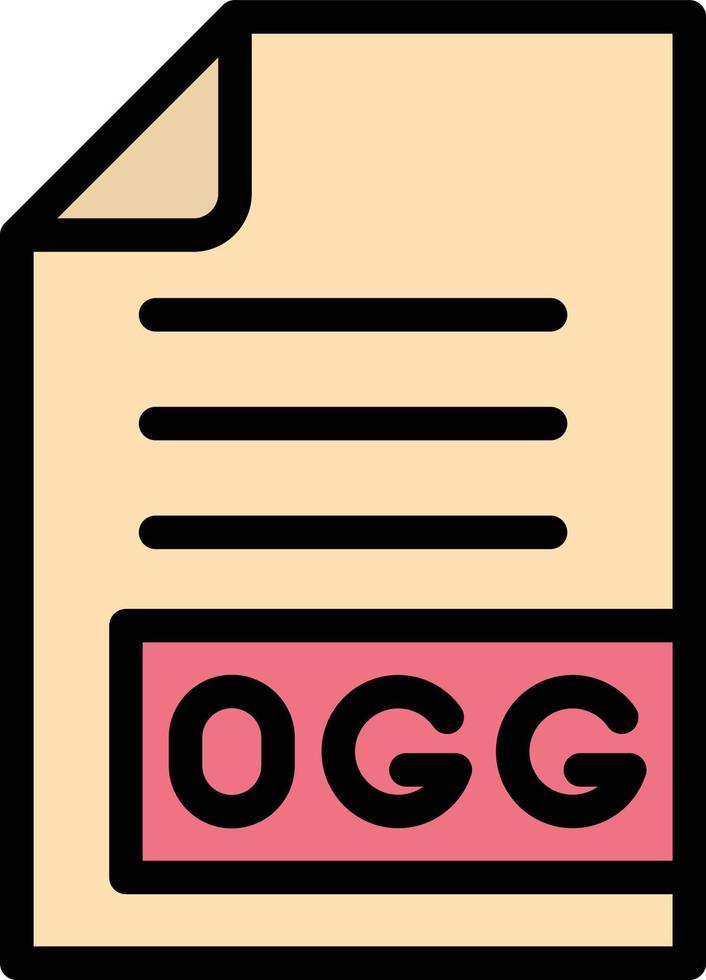 illustrazione del design dell'icona vettoriale ogg