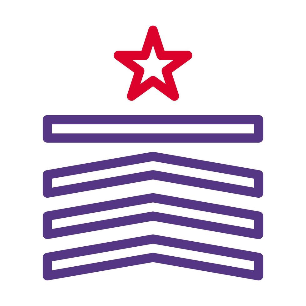 distintivo icona duocolor stile rosso viola colore militare illustrazione vettore esercito elemento e simbolo Perfetto.