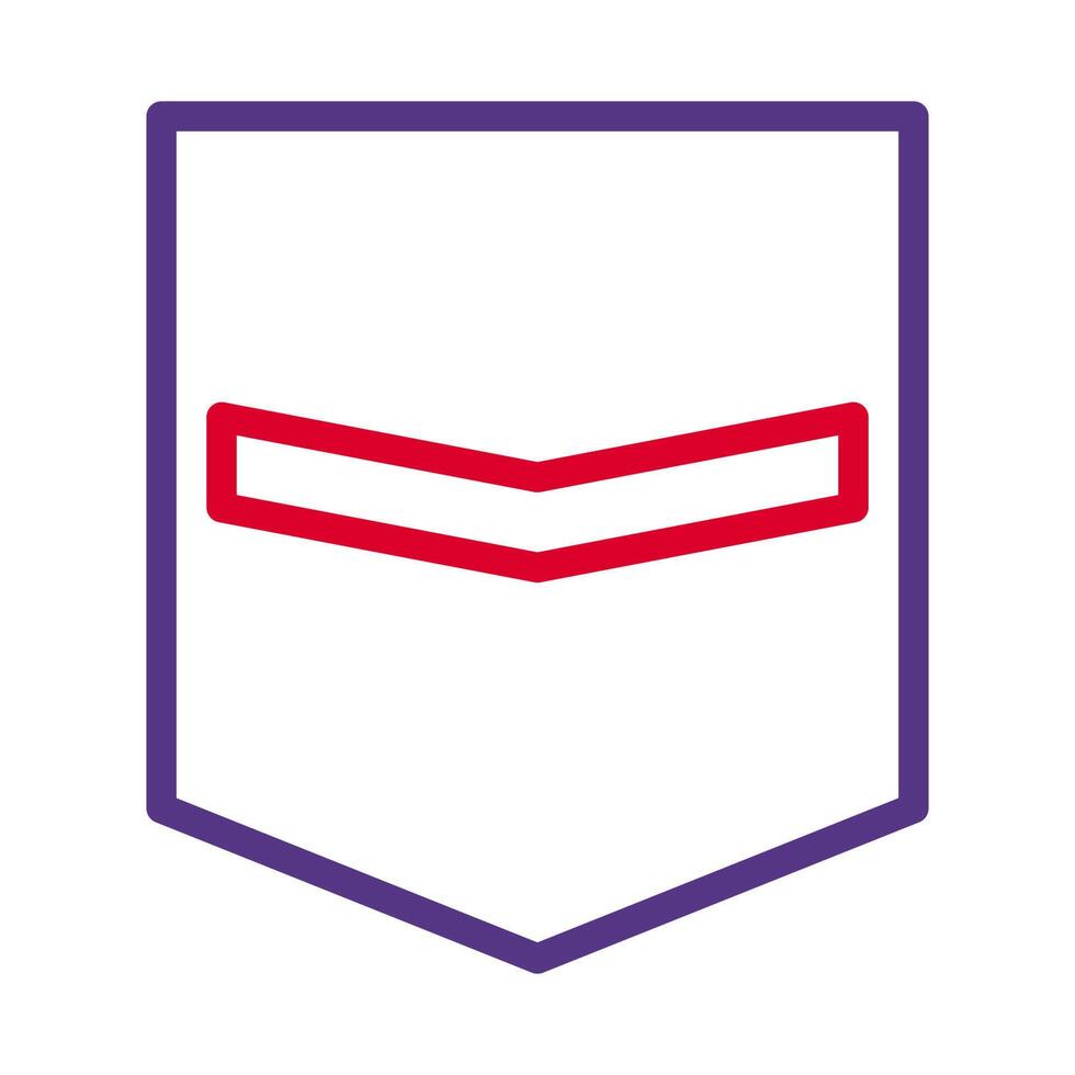 distintivo icona duocolor stile rosso viola colore militare illustrazione vettore esercito elemento e simbolo Perfetto.