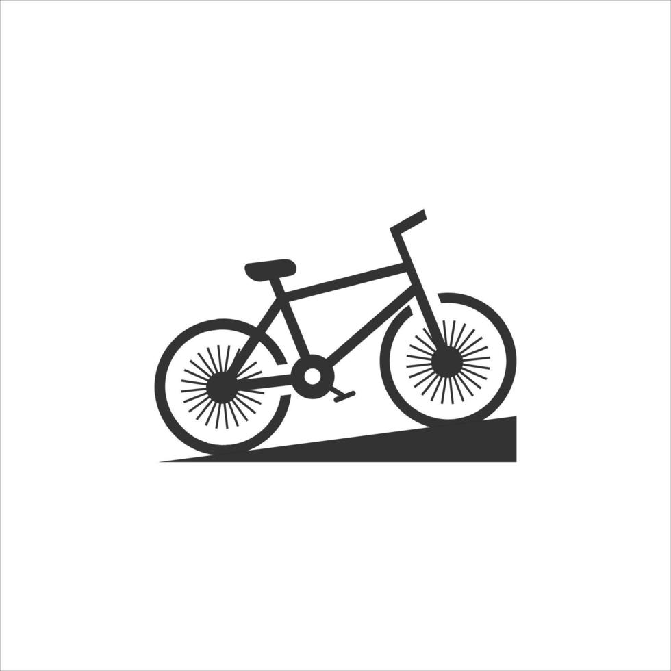 semplice moderno linea arte bicicletta sillhouette vettore