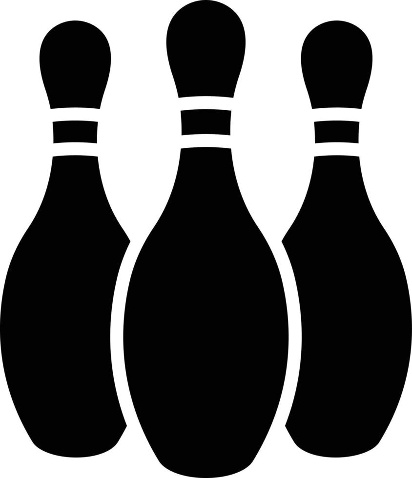 illustrazione del disegno dell'icona di vettore di birilli da bowling