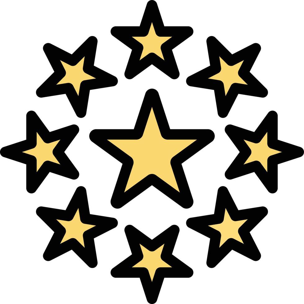 illustrazione del design dell'icona di vettore della stella