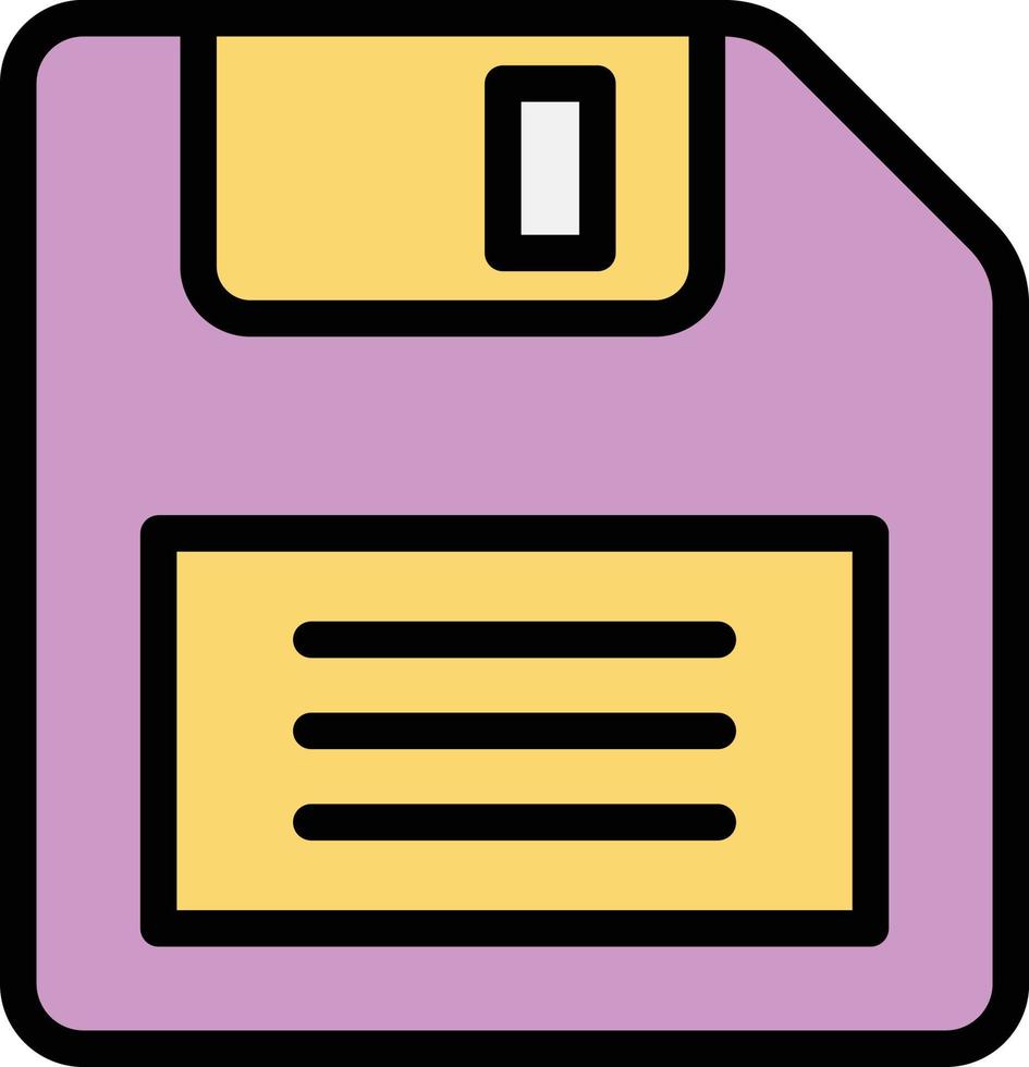 illustrazione del disegno dell'icona del vettore del floppy disk