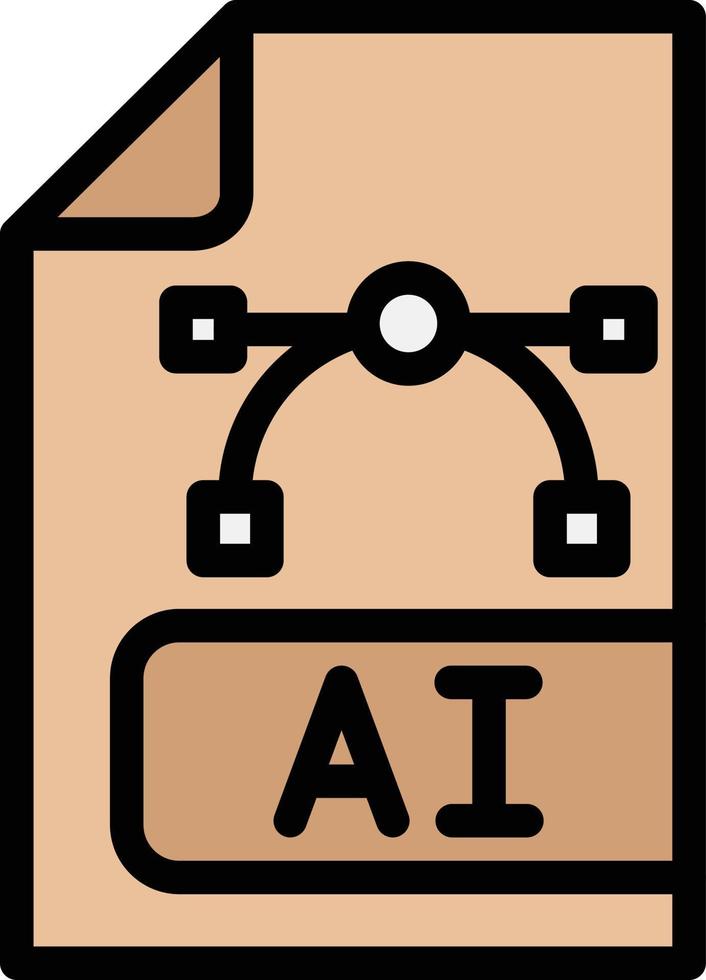 illustrazione del design dell'icona di vettore del file ai