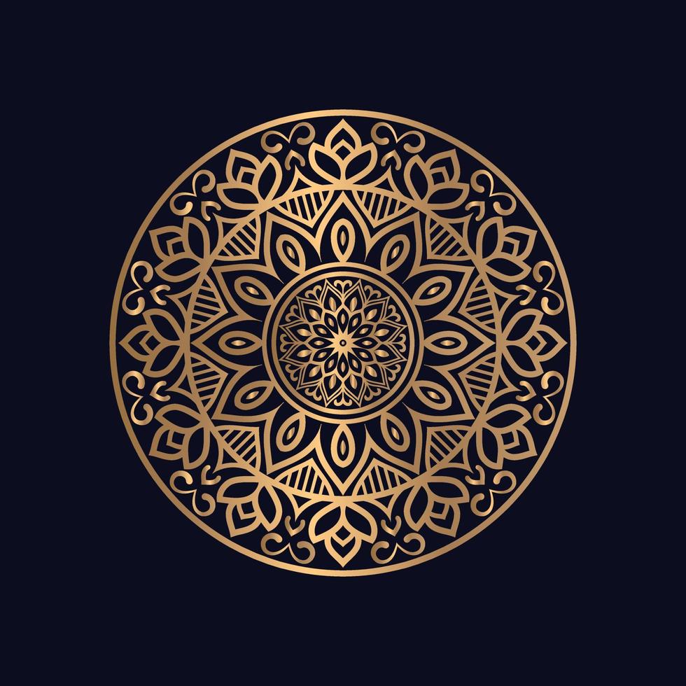 d'oro floreale mandala sfondo design gratuito vettore