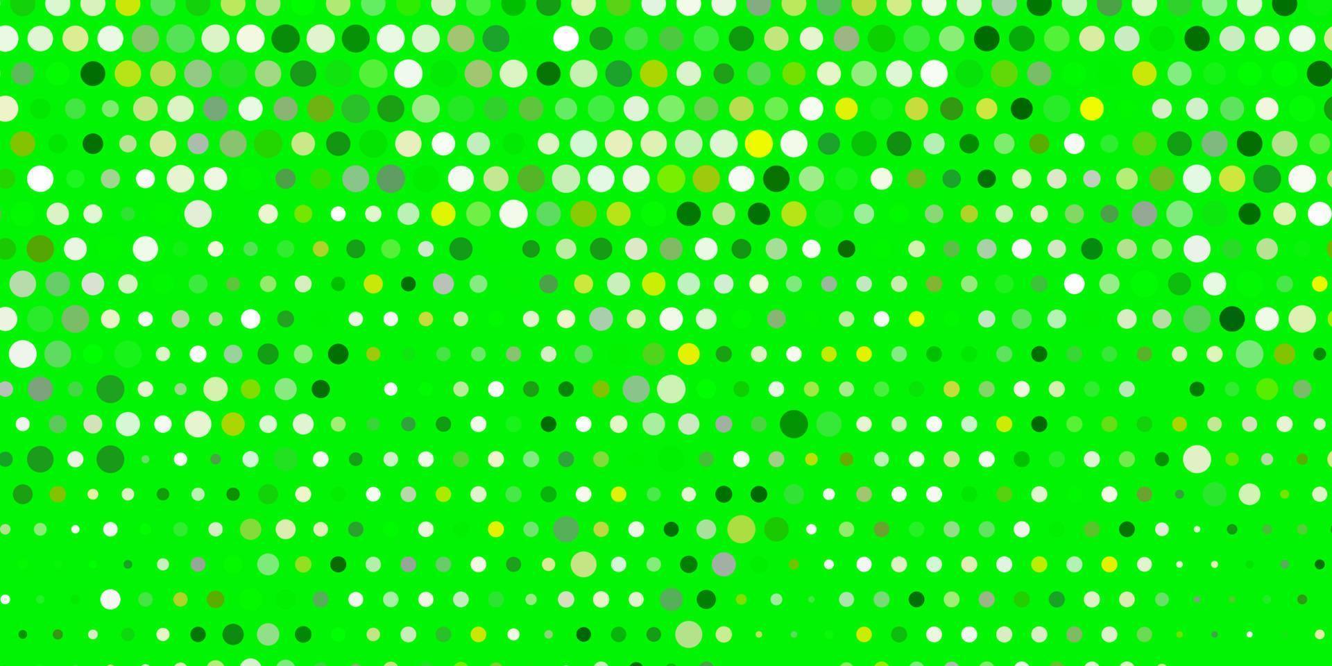 layout vettoriale verde chiaro, giallo con forme circolari.
