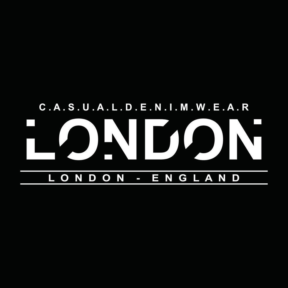 design tipografico di abbigliamento urbano di londra vettore