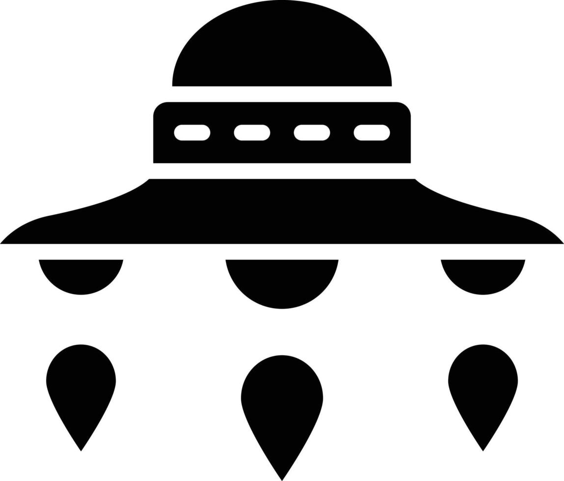 illustrazione del design dell'icona vettoriale ufo