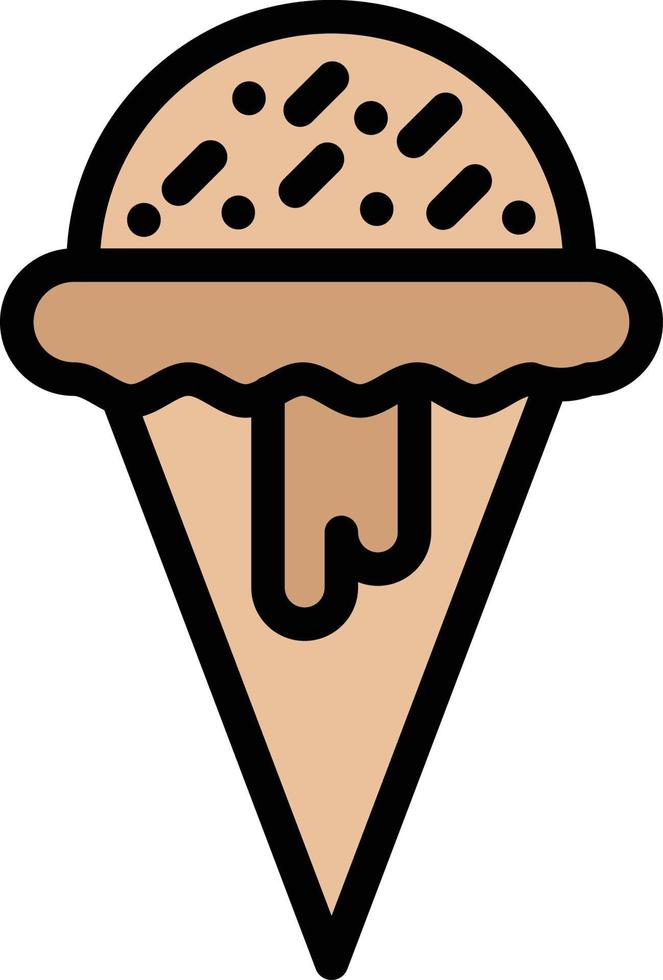 illustrazione del disegno dell'icona di vettore del gelato