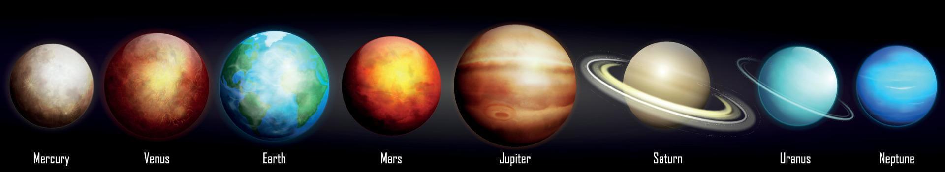pianeti di il solare sistema vettore illustrazione