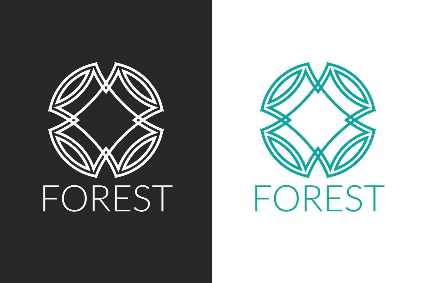 foresta logo modello vettore