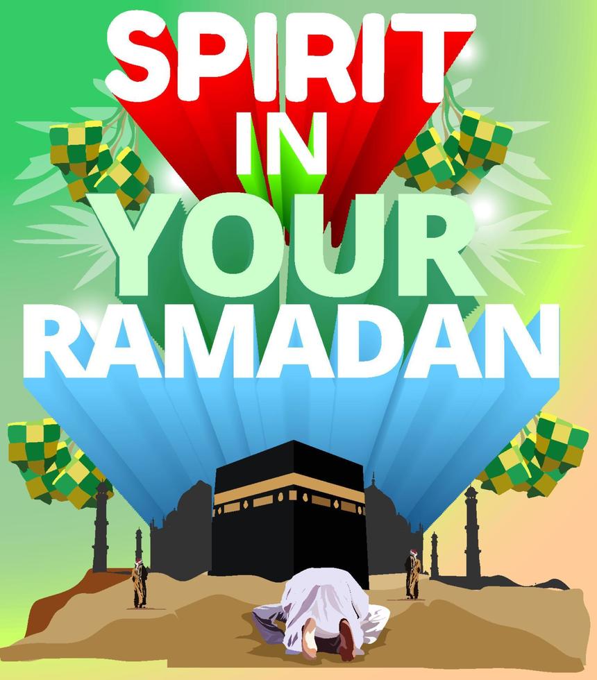 spirito nel Ramadan vettore