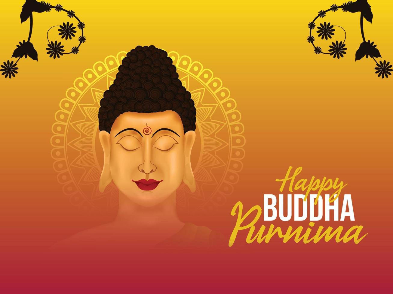 felice buddha purnima illustrazione vettoriale