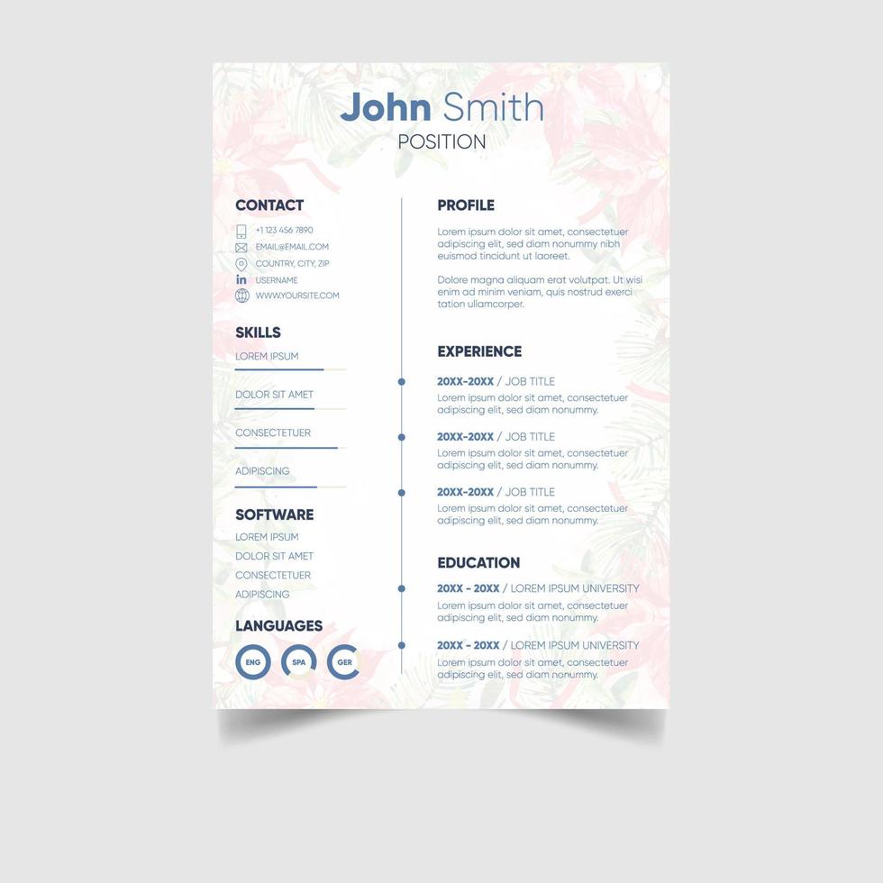 creativo moderno CV curriculum vitae design modelli vettore