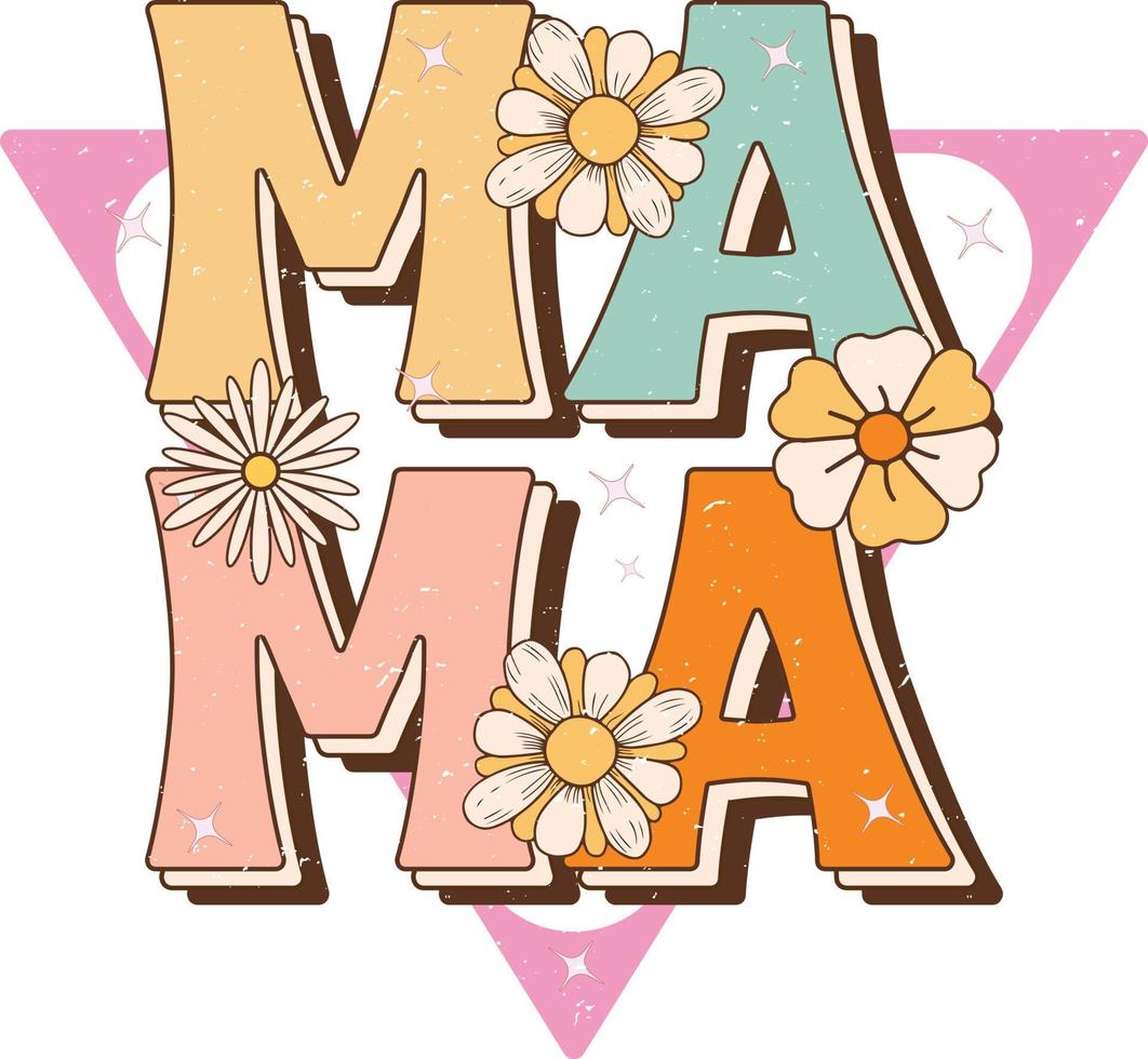 mamma mamma fiori design vettore