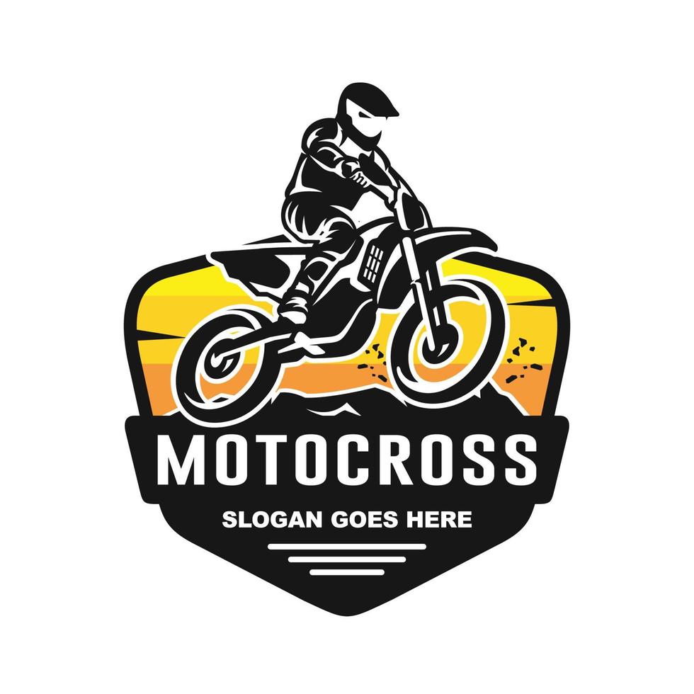 motocross logo modello design vettore