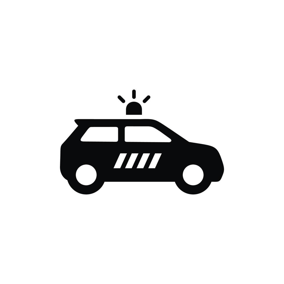 polizia auto icona isolato su bianca sfondo vettore