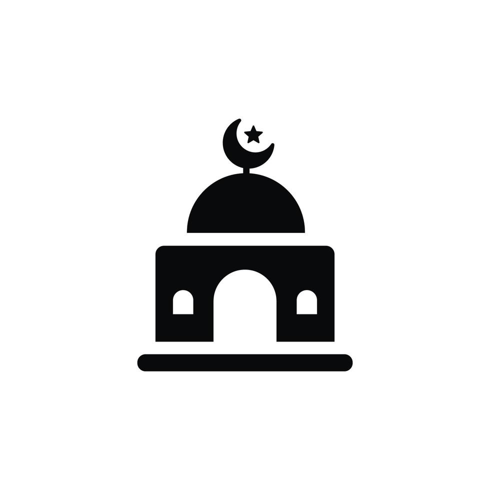 moschea icona isolato su bianca sfondo vettore