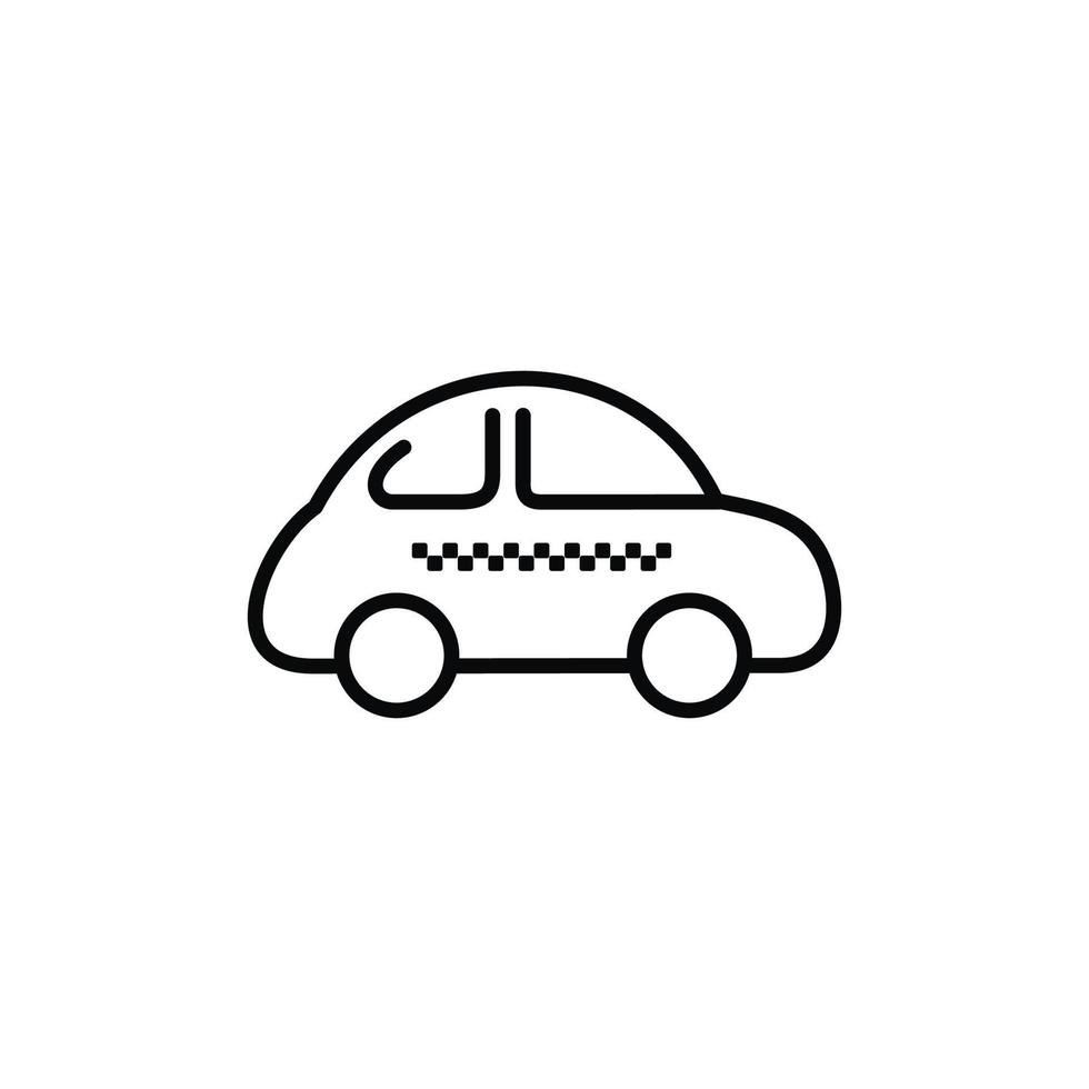 Taxi linea icona isolato su bianca sfondo vettore