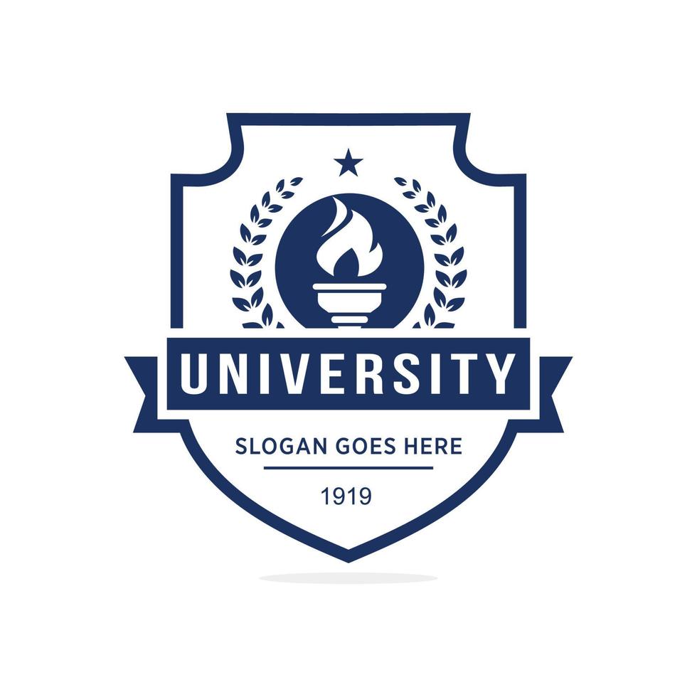 Università logo design vettore