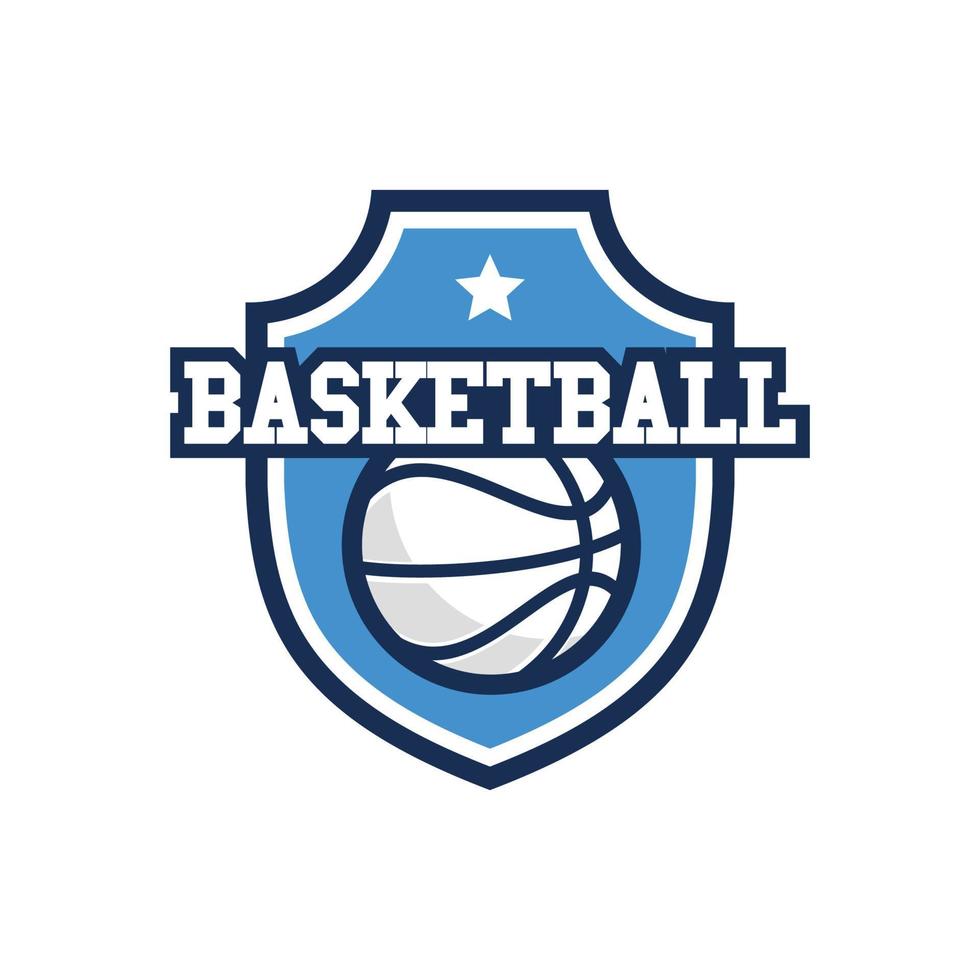 design del logo di basket vettore