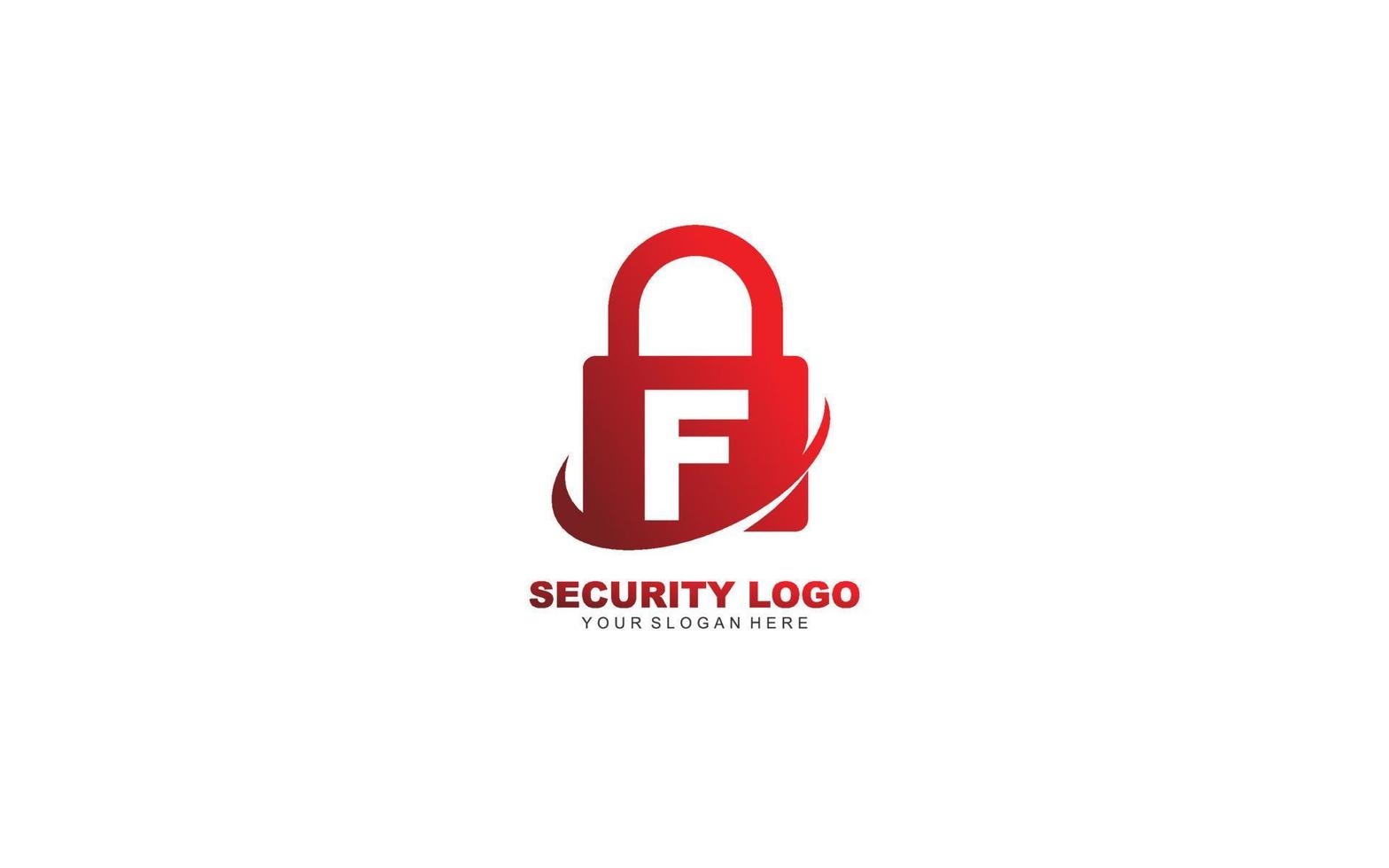 f sicurezza logo design ispirazione. vettore lettera modello design per marca.