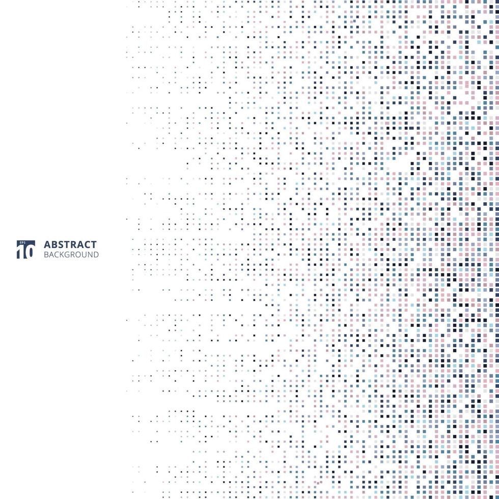 concetto di tecnologia astratta big data futuristico dissolvenza modello di pixel quadrati vettore