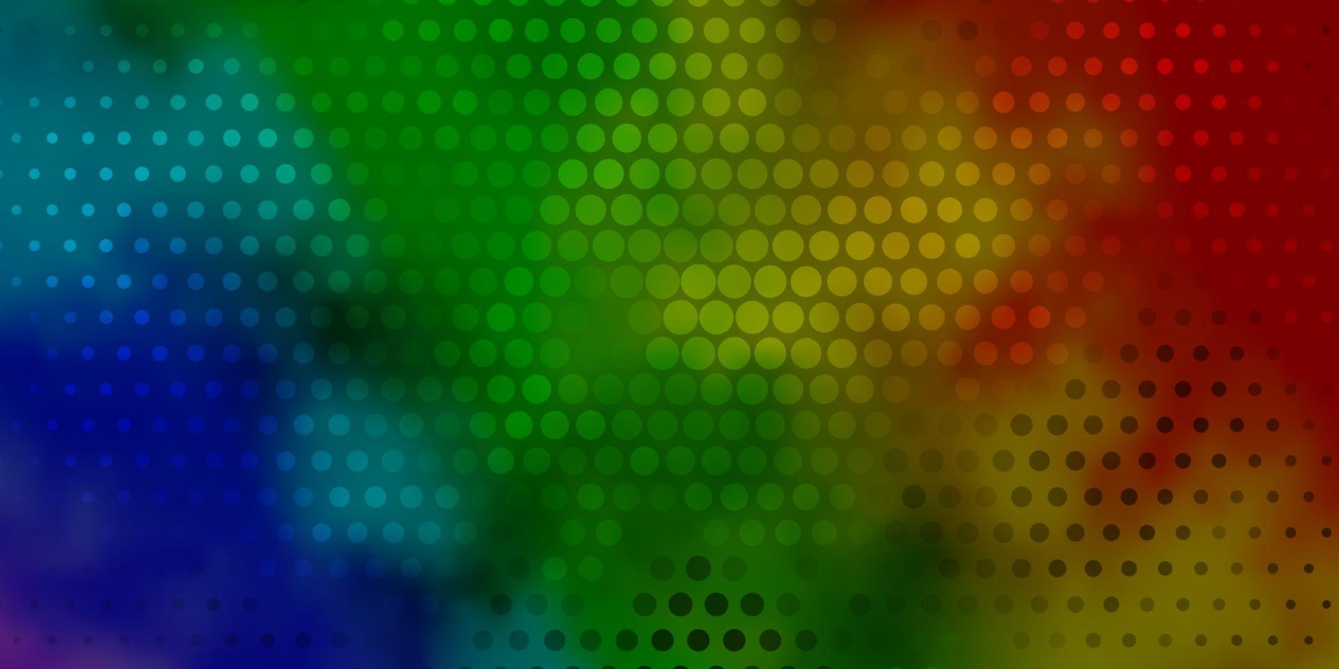 sfondo vettoriale multicolore chiaro con bolle.