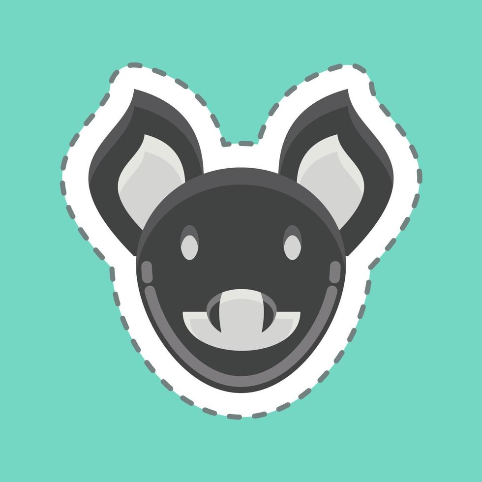 icona pipistrello. relazionato per animale testa simbolo. semplice design modificabile. semplice illustrazione vettore