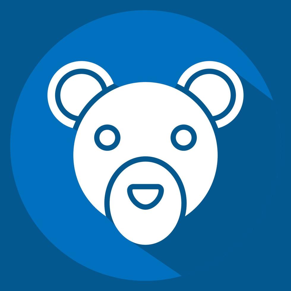 icona neve orso. relazionato per animale testa simbolo. semplice design modificabile. semplice illustrazione vettore