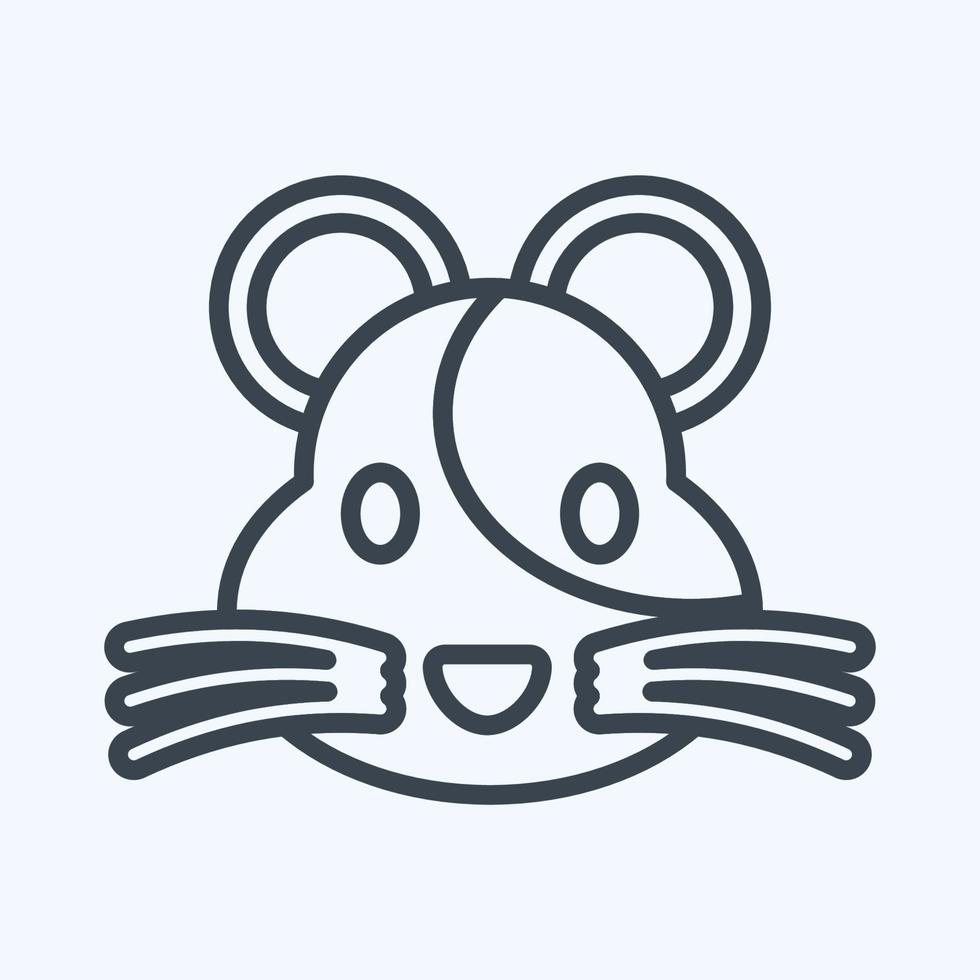 icona criceto. relazionato per animale testa simbolo. semplice design modificabile. semplice illustrazione vettore