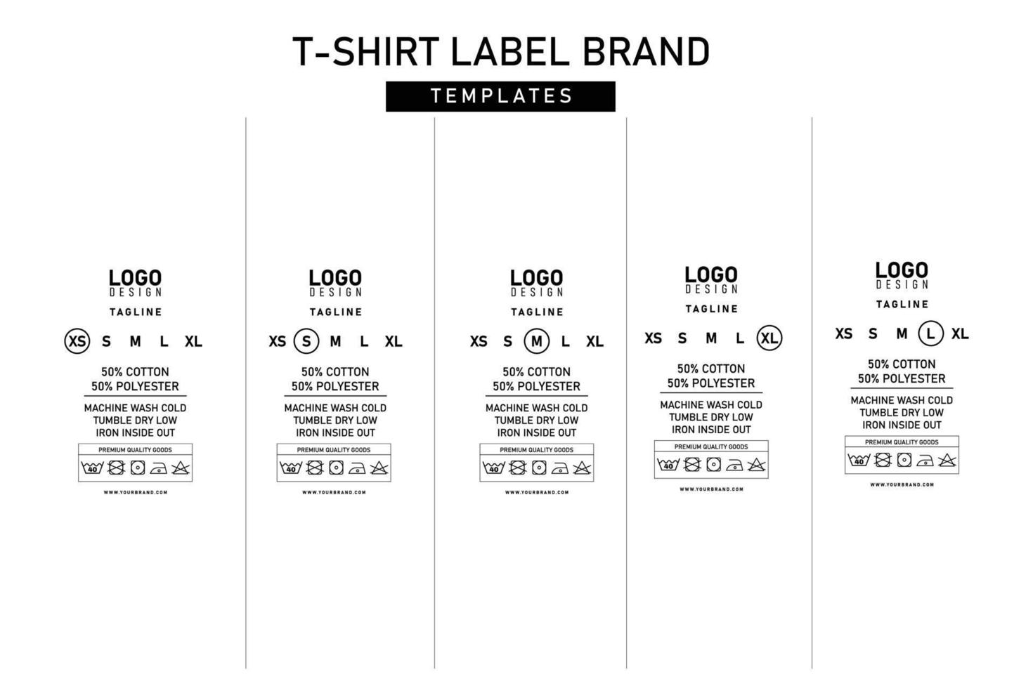 collo etichetta etichetta capi di abbigliamento modelli etichetta vettore