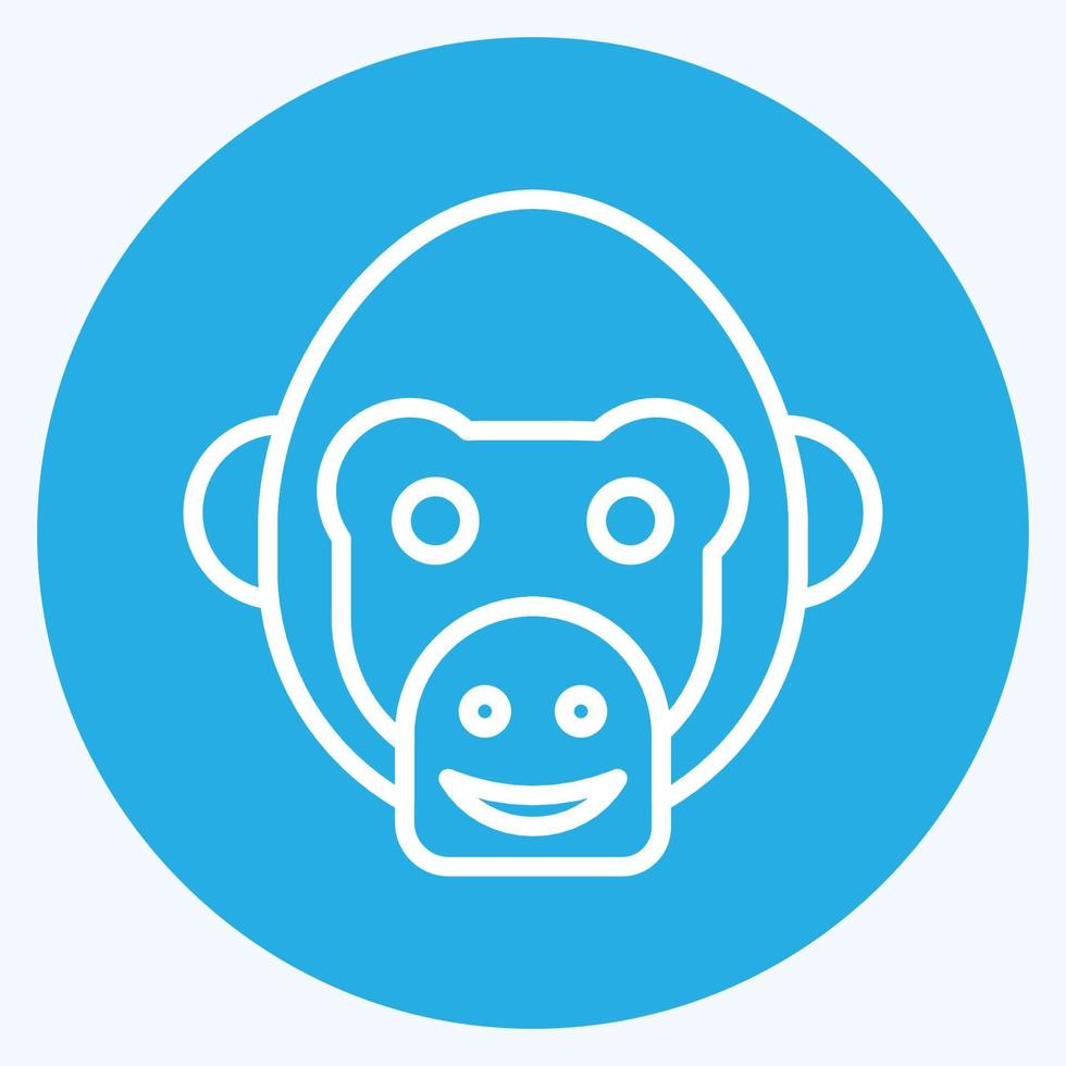 icona scimpanzé. relazionato per animale testa simbolo. semplice design modificabile. semplice illustrazione vettore