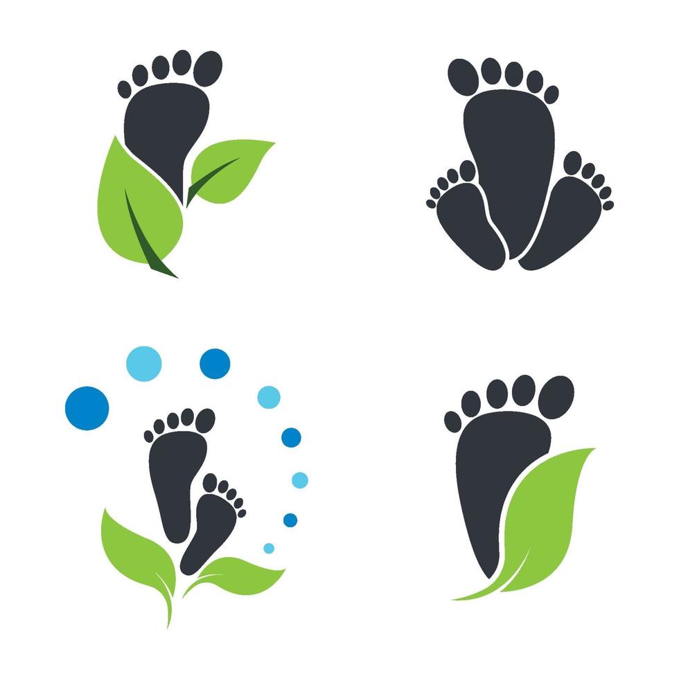 immagini del logo per la cura del piede vettore
