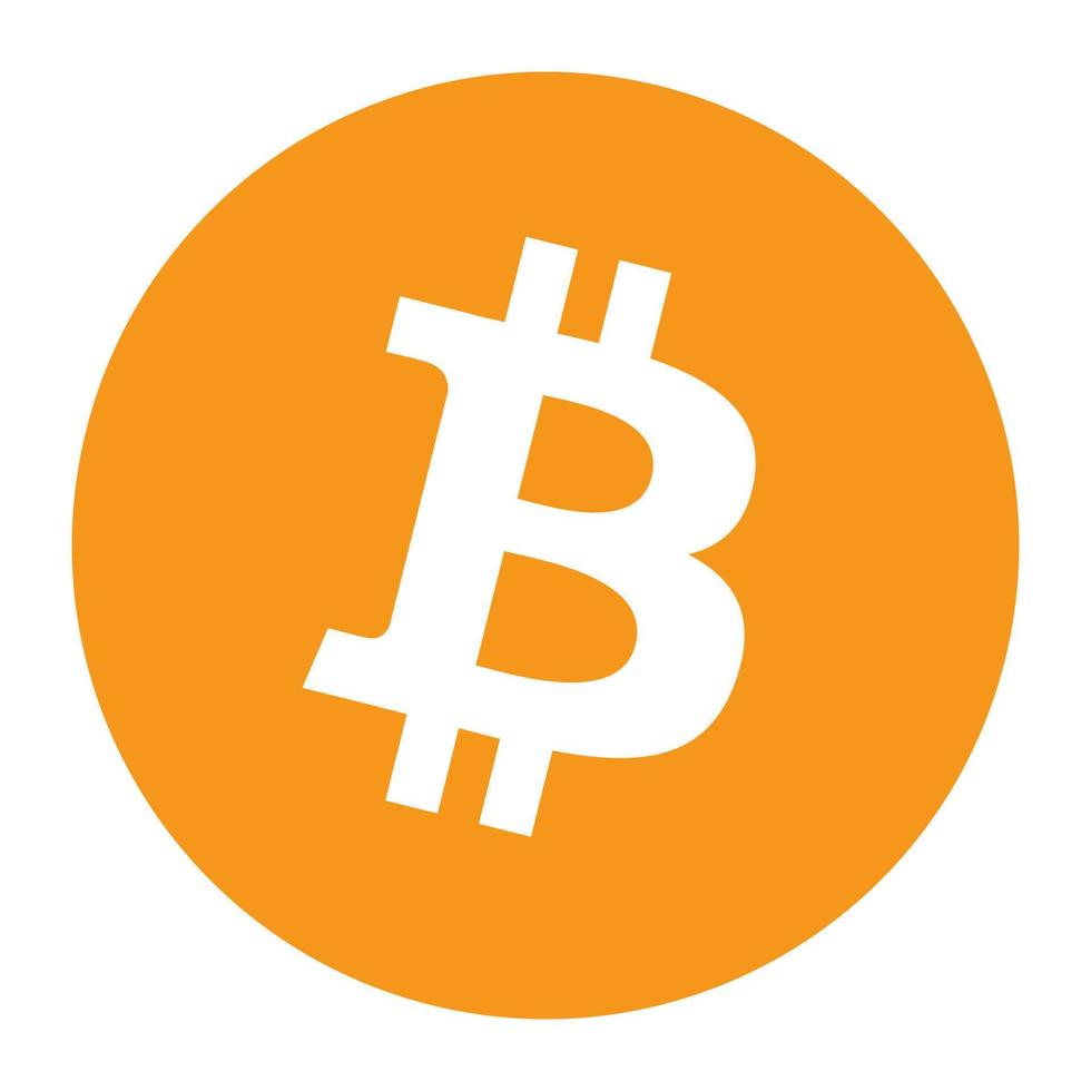 bitcoin BTC gettone simbolo criptovaluta logo, moneta icona isolato su bianca sfondo. vettore illustrazione.